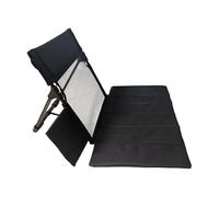perfk Silla de Playa Plegable con Respaldo, Silla de Camping con Respaldo, fácil de Plegar y Transportar, Asiento de Estadio para Deportivos en, Negro