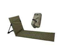 perfk Silla de Playa Plegable con Respaldo y Bolsa de Transporte, Asiento bajo para el Suelo, Ideal para Viajes por Carretera, reclinable, para césped y, Verde Oscuro