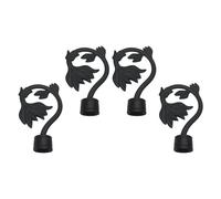 perfk Solo remates de Cortina, 4 Uds., Tapa de Cabeza de Poste de riel para Cortinas Negras, remates Decorativos para Barra de Cortina, para Varilla de 22mm, Estilo a