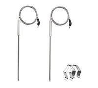 perfk Sonda de temperatura para carne, 20,2 cm, sonda de para horno, sonda de temperatura ambiente para acampar, repuesto para cocina, comida, 2 uds y con Clip