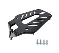 perfk Soporte de extensión para caja trasera de bicicleta eléctrica, placa base de montaje de aleación de aluminio extendida, portaequipajes desmontable, Negro