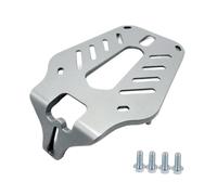 perfk Soporte de extensión para caja trasera de bicicleta eléctrica, placa base de montaje de aleación de aluminio extendida, portaequipajes desmontable, Argén