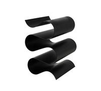perfk Soporte para Botellas de Vino con Estructura Curva Estante Expositor Diseño Moderno Construcción en Metal Pintado Resistente Adecuado para Organizar Bebidas en Hogares Reuniones, Rojo