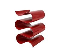 perfk Soporte para Botellas de Vino con Estructura Curva Estante Expositor Diseño Moderno Construcción en Metal Pintado Resistente Adecuado para Organizar Bebidas en Hogares Reuniones, Blanco