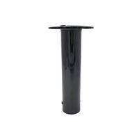 perfk Soporte para Caña de Pescar Portacañas Barco Tubo Soporte Náutico Acero Inoxidable con Acabado PVD Resistente a Adecuado para Pesca Deportiva en Barco Rutas Orden de Cañas Vida , Negro