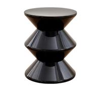 perfk Taburete de sofá en forma de reloj de de PP, mesa auxiliar, mesita de noche pequeña, portátil, versátil, banco de entrada para dormitorio y, Negro