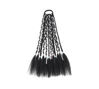 perfk Trenzando el cabello extensión giras trenzas de bricolaje para la fabricación de bandas elásticas de la cola de moda de moda, 1b con Línea de Plata