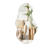 PERFNIQUE Espejo de Pared Irregular asimétrico, 43 x 24 Pulgadas, decoración Moderna de Pared para baño, Dormitorio, Sala de Estar, Entrada, sin Marco de Nube, montado en la Pared (43 x 24 Pulgadas
