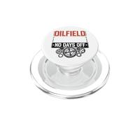Perforación de Aguas Profundas de la Vida de Roughneck del Trabajador de la Plataforma petrolera en Alta mar PopSockets PopGrip para MagSafe
