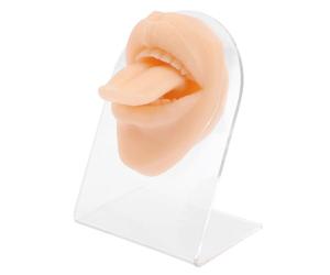 Perforación de Lengua de Silicona Modelo de Práctica | Entrenamiento Reutilizable, Estabilidad sobre Mostrador, para Estudios de Tatuaje y Perforación
