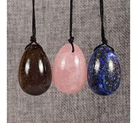Perforado 30X20mm Natural Jade Crystal Love Yoni Egg Kegel Exercise, MULTI