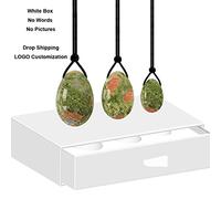 Perforado Yoni Egg Yoni Wand Set Natural Jade Mujeres Piso Pélvico Muscle Kegel Ejercicio Bola De Masaje Sin Perforar,Huevera Perforada-W