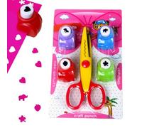 Perforador De Forma Para - Conjunto De Artesanía Creativa, Tijeras Perforadoras De Papel, Kit De Actividades De Aprendizaje Portátil Hecho A Mano | Divertidas Herramientas Artísticas Educativas Para L