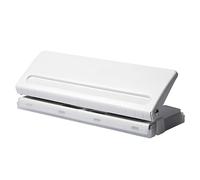 Perforadora ajustable de 6 agujeros A5 A6 A7 de 6 anillas con marcador de posicionamiento, 6 hojas de capacidad para agenda, agenda, páginas de recarga (blanco)