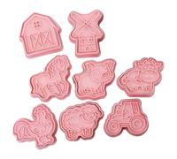 Perforadora con forma de pastelería Impresión de personajes Polímero SafeGrade Utensilios para hornear artesanal Joy SnackArt Juego de moldes - Higiénico, no tóxico, fácil de lavar, reutilizabl
