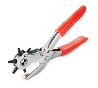Perforadora Cuero, Sacabocados Cuero, Perforadora de cinturón, Agujereador de Cinturones, Hacer Agujeros Cinturon, Sacabocados Cuero Profesional, Alicates Sacabocado Agujero con 6 Tamaños, 2-4.5 mm