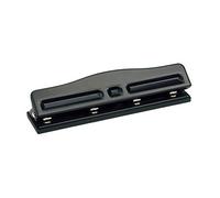 Perforadora de 4 agujeros ajustable, color negro, 1548 (diámetro del orificio: 7 mm)