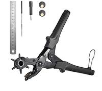 Perforadora de cinturón for cuero, alicate perforador, herramientas artesanía ojales corte negro Diámetro del orificio: 2 mm,5, 3, 4 y