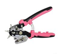 Perforadora de cuero de acero inoxidable, alicates de perforación de 2/2.5/3/3.5/4/4.5 mm para cortes limpios en cuero, tiendas de campaña, tela impermeable, ahorro de esfuerzo, portátil para