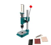 Perforadora de cuero, prensa manual, prensa de punzonado de escritorio, altura ajustable de 0 a 16 cm para perforar y perforar diferentes productos, artesanía de cuero, etc