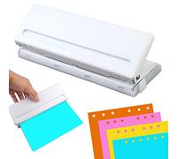 Perforadora de Escritorio de 6 Agujeros, Regulable y Extraíble Taladradora Papel Binder Puncher, con Marca de Posicionamiento para Scrapbooking y Otras Manualidades, para Tarjetas de Papel, Fotos