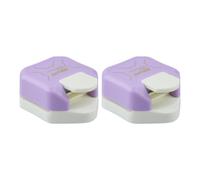 Perforadora de esquinas 3 en 1 de 2 piezas, redondeadora de esquinas de metal y plástico, tarjetas de diseño y álbumes de recortes, plástico, acero aleado para álbumes de recortes 4/7/10 mm (violeta)