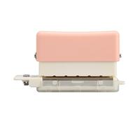 Perforadora de Papel de 6 Orificios, Perforadora de Papel de Hojas Sueltas para álbum de Recortes de Cuaderno A4 A5 B5, Capacidad de 2 Hojas, Diámetro del orificio: 5,5 Mm (Rosa)