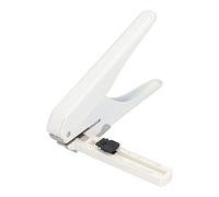 Perforadora de papel Espaciado de orificios ajustable Ahorro de mano de obra Diseño de colección de confeti Punzonadora para oficina Hogar ABS Hierro Diámetro de perforación de 6 (Blanca)