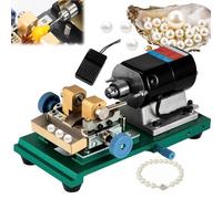 Perforadora de perlas de 280 W con interruptor de pie, velocidad ajustable de 500 ~ 15000 RPM, para perla, concha, coral, ámbar, tamaño de cuentas Φ3-25 mm