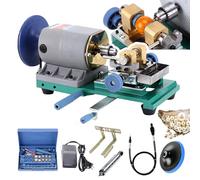 Perforadora de perlas de 420 W con interruptor de pie y abrazadera de bola de precisión para perforar cera de abejas, ámbar, madera, jade, cerámica, rango de mandril de 0,3 a 4 mm