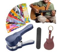 Perforadora de púa de guitarra, kit de herramientas de arte colorido | Kit de punzón de púa de guitarra - para músicos, novios, niños, adolescentes, cumpleaños, manualidades, , escuela