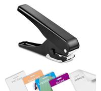 Perforadora de ranura resistente, perforadora de mano para tarjetas de identificación, perforadora de tarjetas de identificación de metal, herramienta de perforación para papel (máximo 10 hojas),