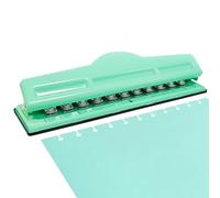 Perforadora de setas, 11 perforadoras, perforadora de planificador, perforadora de papel para encuadernación, planificador, álbum de recortes, cuadernos (verde)