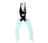 Perforadora de Un Solo Agujero 6mm con Depósito Recogedor - Perforadora Manual de Metal con Mango Suave para Agujeros Circulares en Papel, Cartulinas y Manualidades - Color Verde