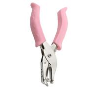 Perforadora de un solo agujero para papel con mango de agarre suave, pequeña para niños y adultos, perforadora ergonómica