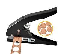 Perforadora de un solo agujero, perforadora de un solo agujero, resistente, portátil, de mano, para etiquetas, tarjetas, plástico (15 mm, negro)