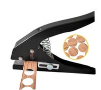 Perforadora de un solo orificio de alta resistencia de 15 mm, perforadora profesional para bandas de borde con escala, herramienta de mano para tarjetas de papel, etiquetas de plástico y manualidades