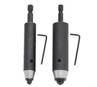 Perforadora eléctrica de cuero, taladro de vástago hexagonal, herramienta de artesanía de cuero, para cinturón, cartón, plástico, vinilo, 10 mm, 15 mm con llave (2 piezas)