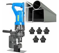 Perforadora eléctrica, perforadora hidráulica con 5 matrices para perforar placas de acero, aluminio y cobre.