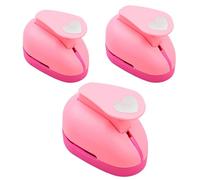 Perforadora en forma de corazón - 3 piezas de herramientas de estampado rosa juego combinado de puncher mediano pequeño para álbum de recortes | Gadget suave para niños adultos hacer tarjetas