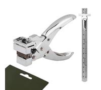 Perforadora en forma de ranura en T, herramienta de corte manual resistente en forma de T con regla de acero, perforadora de agujero de avión mariposa con gancho en T (plata)