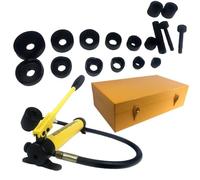 Perforadora hidráulica de chapa Punch SYK-8B de acero, perforadora manual de metal 8T, 6 matrices de perforación, caja de herramientas incluida, para chapas de hierro y acero inoxidable de hasta 3 mm