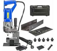 Perforadora hidráulica eléctrica de 1300 W, Φ1/4"-4/5", perforadora de metal con 5 matrices para hierro, cobre, aluminio, placa, ángulo de acero.