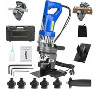 Perforadora hidráulica eléctrica de 1300 W, Φ6,5, Φ9, Φ13, Φ17, Φ20,5, máquina de perforación de metal con escobillas de carbón, 5 matrices, para hierro, cobre, aluminio, placa, ángulo de acero.