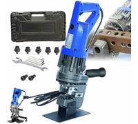 Perforadora hidráulica eléctrica de 1300 W con 5 matrices para placas de hierro, cobre, aluminio y acero angular.