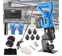 Perforadora Hidráulica Eléctrica, Herramienta De Perforación Eléctrica Con Batería De Litio, Con Moldes De 5 Piezas, Batería De Litio De 2 Piezas Y 2 Pares De Guantes, Fácil De Usar,TypeB
