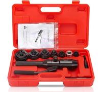 Perforadora Hidráulica Eléctrica, Perforadora manual con 6 troqueles, perforadora de 22,5 mm a 61,5 mm, perforadora de chapa metálica