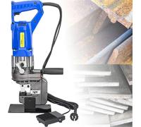 Perforadora Hidráulica Eléctrica, Punzonadora hidráulica de 1300 W con 5 matrices for placas de aluminio, cobre y hierro, ángulos de acero, canales de acero(Channelsteel,220V)