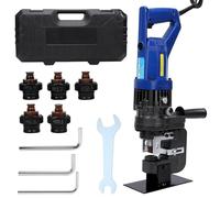 Perforadora hidráulica eléctrica, punzonadora hidráulica MHP-20 con 5 matrices (φ6,5-20,5 mm), velocidad de perforación: 2-3 segundos, posición precisa, for acero, hierro, aluminio