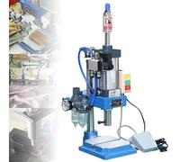 Perforadora Hidráulica, Punzonadora neumática, máquina perforadora de agujeros con 2 botones for fresado y perforación de chapa metálica(300kg)